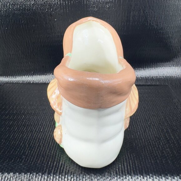 1976 Hand Painted Ceramic Shoe Shaped Planter Container Flower Pot Mushrooms - Picture 7 of 10